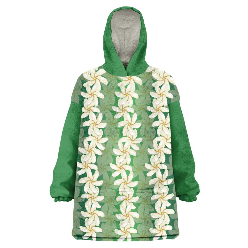 Ia Orana Tahiti Tiare Maori Seamless Style Wearable Blanket Hoodie LT14 One Size Green - Polynesian Pride