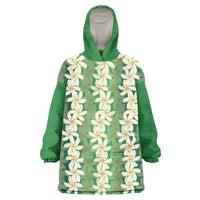 Ia Orana Tahiti Tiare Maori Seamless Style Wearable Blanket Hoodie LT14 One Size Green - Polynesian Pride