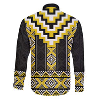 Yellow Taniko Aotearoa Family Matching Summer Maxi Dress and Hawaiian Shirt Niho Taniwha Mix Poutama LT14 - Polynesian Pride