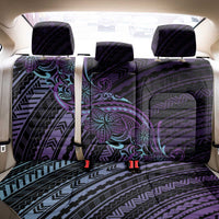Teal Purple Polynesia Plumeria Tattoo Back Car Seat Cover