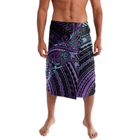 Teal Purple Polynesia Plumeria Tattoo Lavalava
