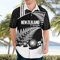 Custom New Zealand Silver Fern Petanque Hawaiian Shirt Aotearoa Maori Pattern LT14 - Polynesian Pride