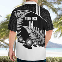 Custom New Zealand Silver Fern Petanque Hawaiian Shirt Aotearoa Maori Pattern LT14 - Polynesian Pride