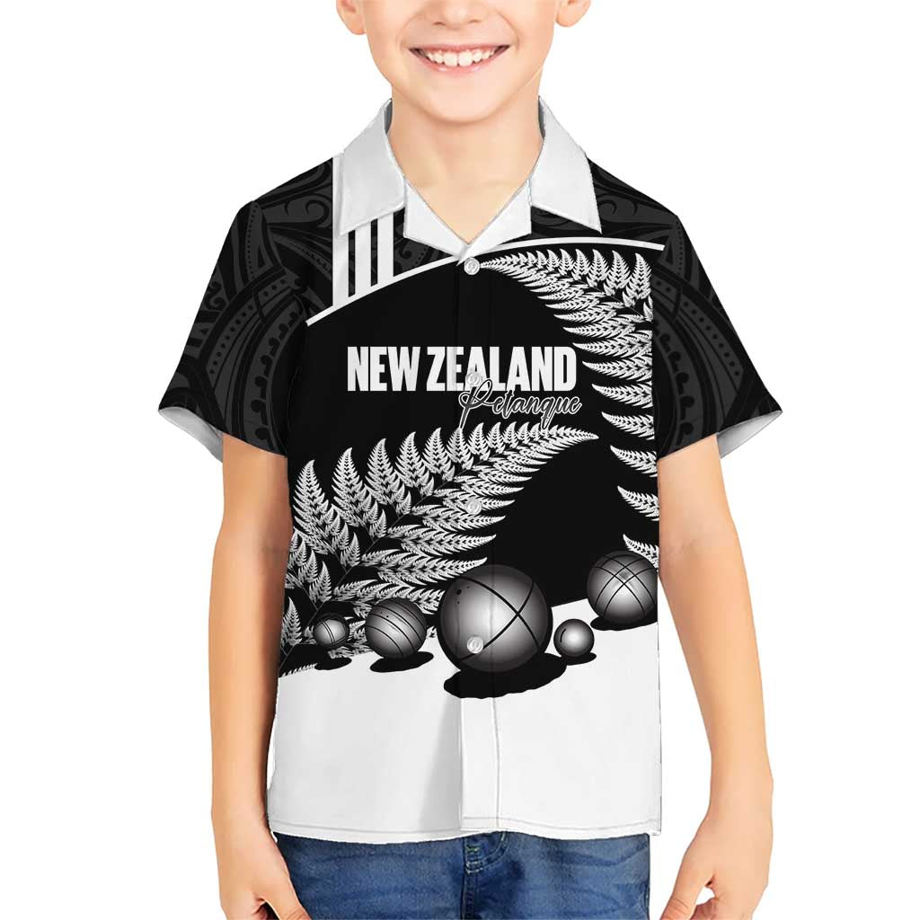Custom New Zealand Silver Fern Petanque Hawaiian Shirt Aotearoa Maori Pattern LT14 - Polynesian Pride