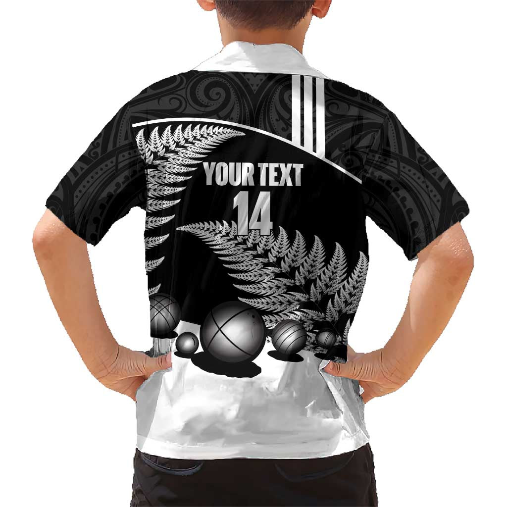 Custom New Zealand Silver Fern Petanque Hawaiian Shirt Aotearoa Maori Pattern LT14 - Polynesian Pride