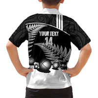Custom New Zealand Silver Fern Petanque Hawaiian Shirt Aotearoa Maori Pattern LT14 - Polynesian Pride