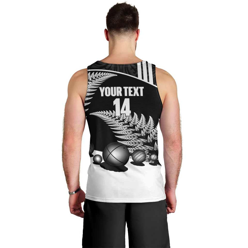 Custom New Zealand Silver Fern Petanque Men Tank Top Aotearoa Maori Pattern