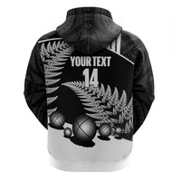 Custom New Zealand Silver Fern Petanque Zip Hoodie Aotearoa Maori Pattern LT14 - Polynesian Pride