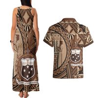 Samoa Siapo Couples Matching Tank Maxi Dress and Hawaiian Shirt Happy Independence Day Vintage Vibes LT14 - Polynesian Pride