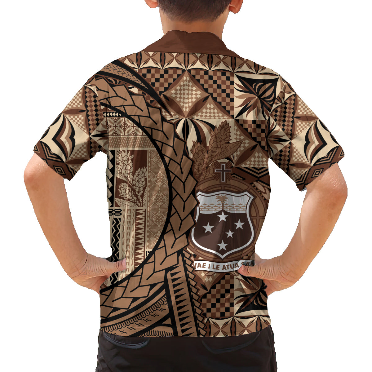 Samoa Siapo Family Matching Off The Shoulder Long Sleeve Dress and Hawaiian Shirt Happy Independence Day Vintage Vibes LT14 - Polynesian Pride