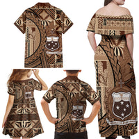 Samoa Siapo Family Matching Off Shoulder Maxi Dress and Hawaiian Shirt Happy Independence Day Vintage Vibes LT14 - Polynesian Pride