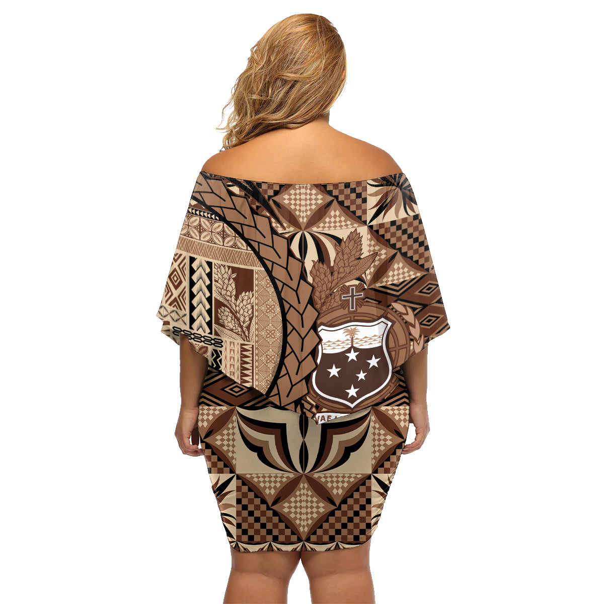 Samoa Siapo Family Matching Off Shoulder Short Dress and Hawaiian Shirt Happy Independence Day Vintage Vibes LT14 - Polynesian Pride