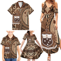 Samoa Siapo Family Matching Summer Maxi Dress and Hawaiian Shirt Happy Independence Day Vintage Vibes LT14 - Polynesian Pride