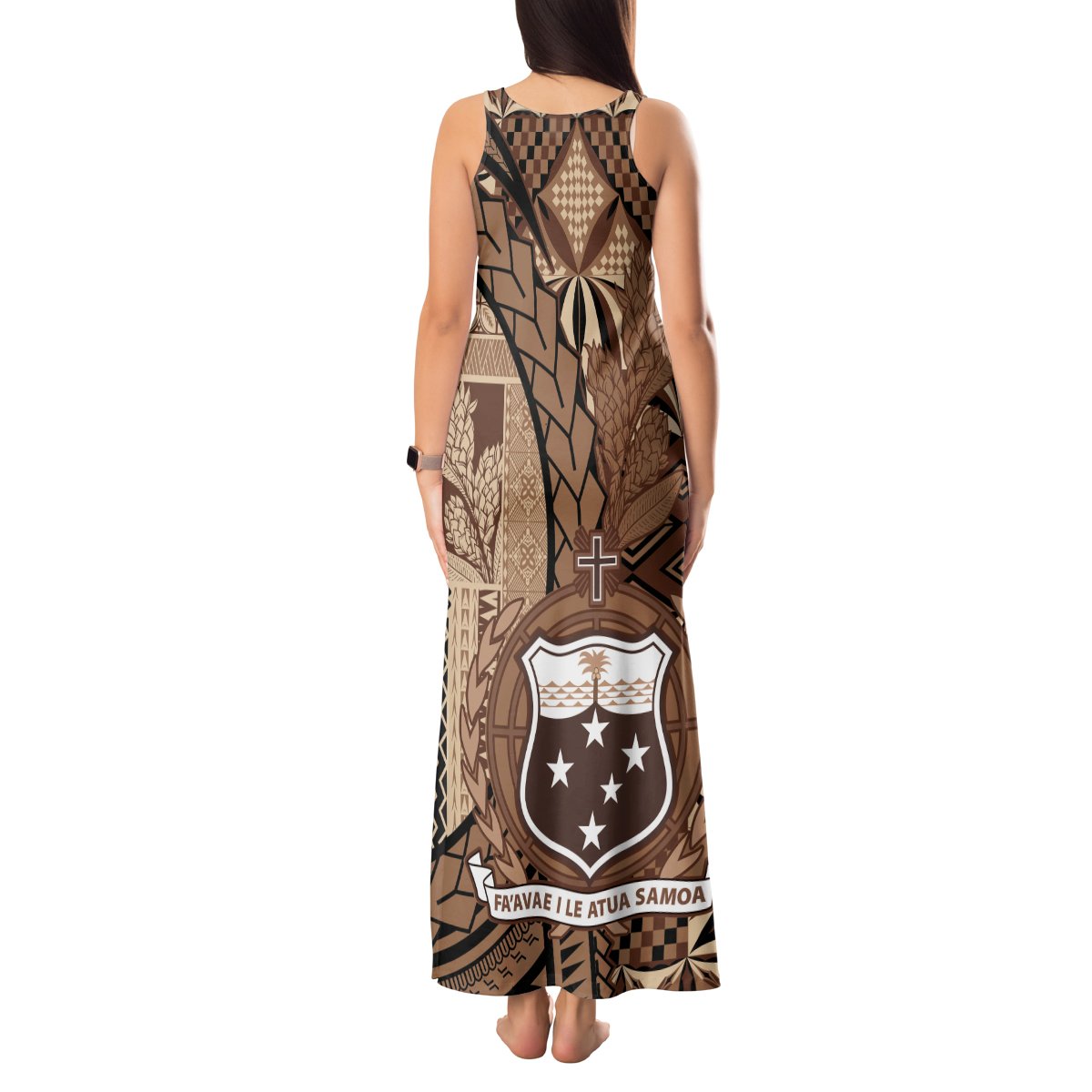 Samoa Siapo Tank Maxi Dress Happy Independence Day Vintage Vibes