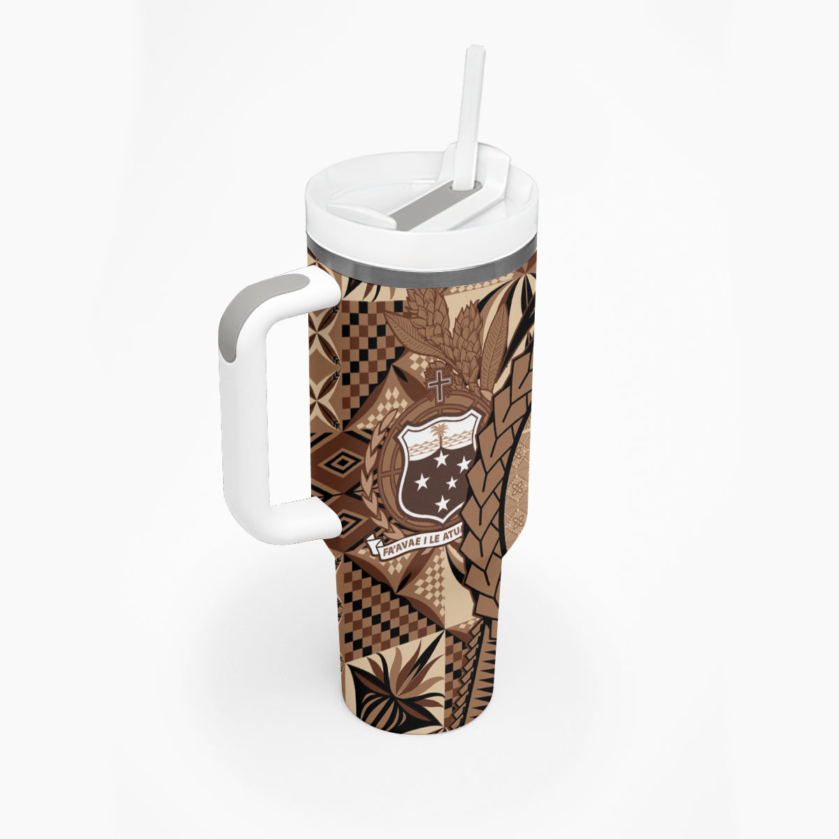 Samoa Siapo Tumbler With Handle Happy Independence Day Vintage Vibes LT14 - Polynesian Pride