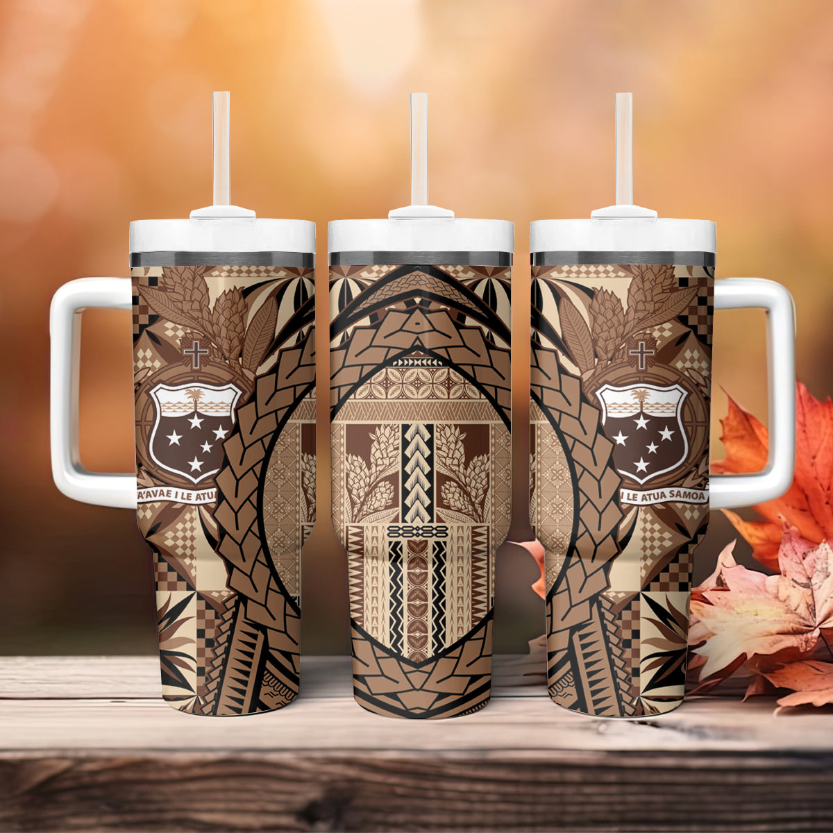 Samoa Siapo Tumbler With Handle Happy Independence Day Vintage Vibes LT14 - Polynesian Pride
