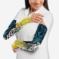 New Zealand Silver Fern Tui Bird Arm Sleeves Maori Kowhai Paua Shell Taniko Motifs LT14 - Polynesian Pride