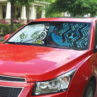 New Zealand Silver Fern Tui Bird Auto Sun Shade Maori Kowhai Paua Shell Taniko Motifs LT14 - Polynesian Pride