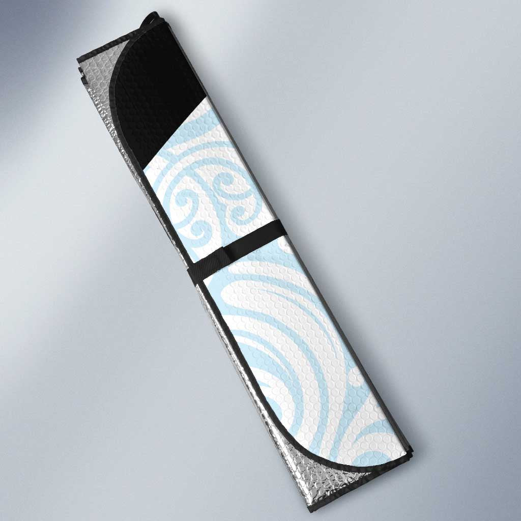 New Zealand Silver Fern Tui Bird Auto Sun Shade Maori Kowhai Paua Shell Taniko Motifs LT14 - Polynesian Pride
