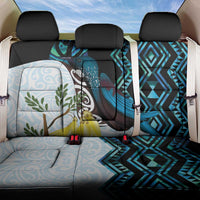 New Zealand Silver Fern Tui Bird Back Car Seat Cover Maori Kowhai Paua Shell Taniko Motifs LT14 One Size Turquoise - Polynesian Pride