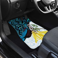 New Zealand Silver Fern Tui Bird Car Mats Maori Kowhai Paua Shell Taniko Motifs LT14 - Polynesian Pride