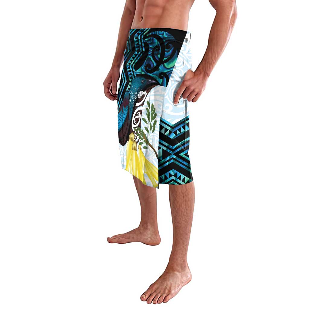 New Zealand Silver Fern Tui Bird Lavalava Maori Kowhai Paua Shell Taniko Motifs LT14 - Polynesian Pride