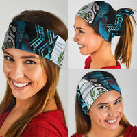 New Zealand Silver Fern Tui Bird Neck Gaiter Maori Kowhai Paua Shell Taniko Motifs LT14 - Polynesian Pride