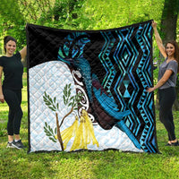 New Zealand Silver Fern Tui Bird Quilt Maori Kowhai Paua Shell Taniko Motifs LT14 - Polynesian Pride
