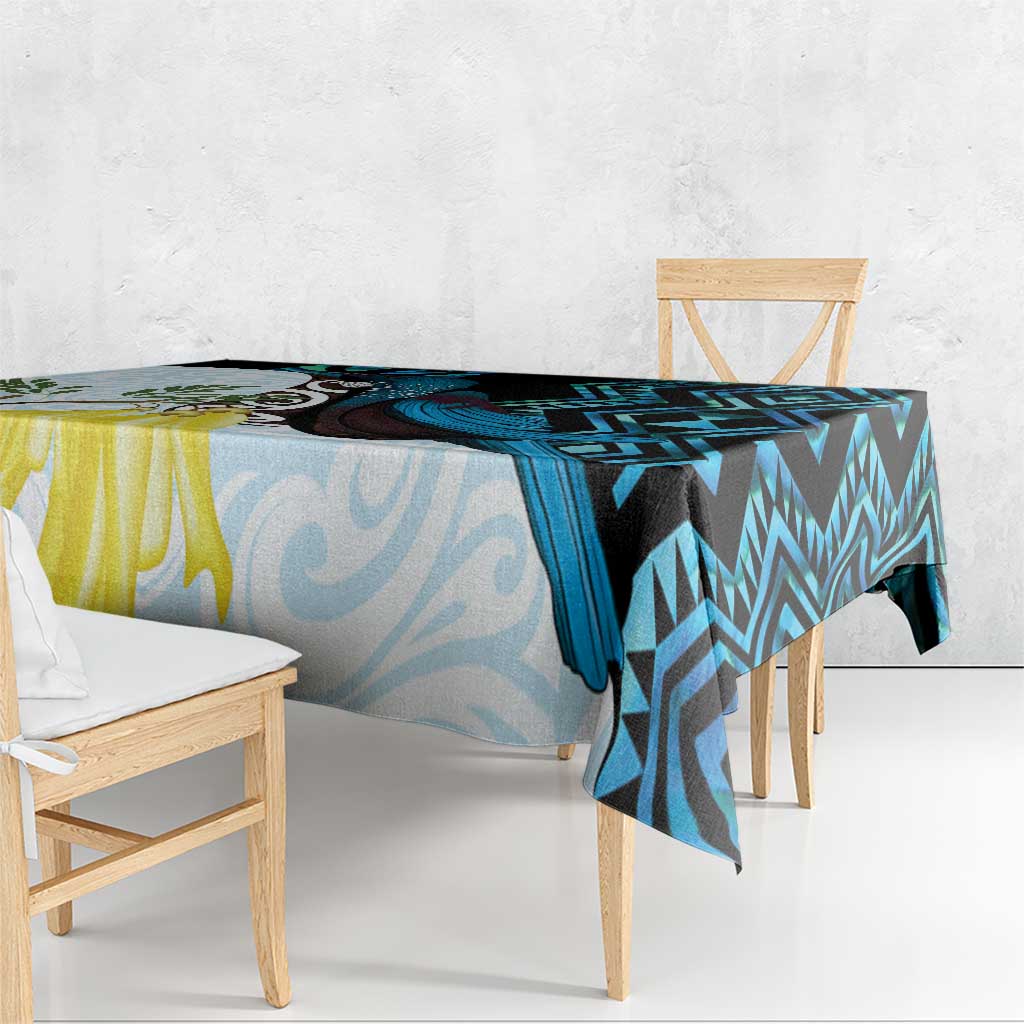 New Zealand Silver Fern Tui Bird Tablecloth Maori Kowhai Paua Shell Taniko Motifs LT14 - Polynesian Pride