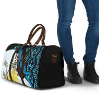 New Zealand Silver Fern Tui Bird Travel Bag Maori Kowhai Paua Shell Taniko Motifs LT14 - Polynesian Pride