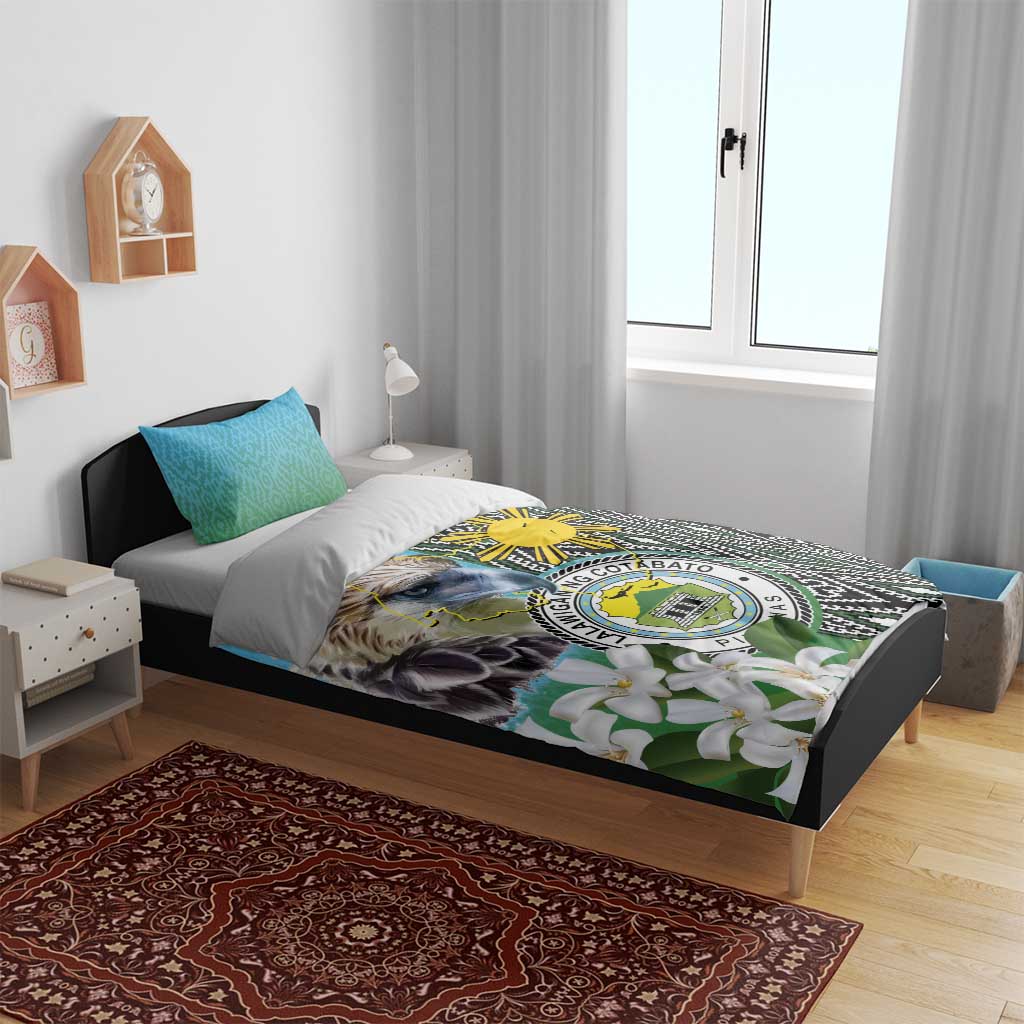 Cotabato Philippines Province Bedding Set Filipino Eagle Sampaguita Tinalak Pattern