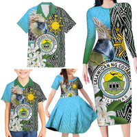 Cotabato Philippines Province Family Matching Long Sleeve Bodycon Dress and Hawaiian Shirt Filipino Eagle Sampaguita Tinalak Pattern LT14 - Polynesian Pride