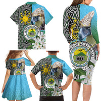 Cotabato Philippines Province Family Matching Long Sleeve Bodycon Dress and Hawaiian Shirt Filipino Eagle Sampaguita Tinalak Pattern LT14 - Polynesian Pride