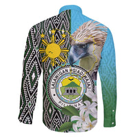 Cotabato Philippines Province Family Matching Long Sleeve Bodycon Dress and Hawaiian Shirt Filipino Eagle Sampaguita Tinalak Pattern LT14 - Polynesian Pride