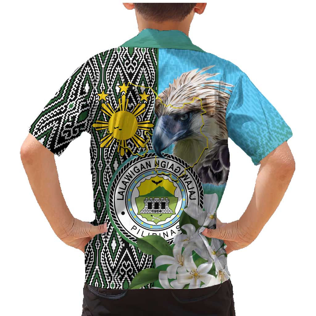 Cotabato Philippines Province Family Matching Mermaid Dress and Hawaiian Shirt Filipino Eagle Sampaguita Tinalak Pattern LT14 - Polynesian Pride