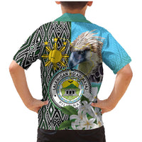Cotabato Philippines Province Family Matching Mermaid Dress and Hawaiian Shirt Filipino Eagle Sampaguita Tinalak Pattern LT14 - Polynesian Pride