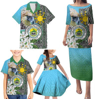 Cotabato Philippines Province Family Matching Puletasi and Hawaiian Shirt Filipino Eagle Sampaguita Tinalak Pattern LT14 - Polynesian Pride