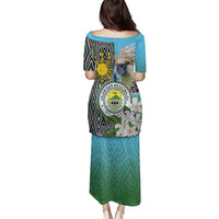 Cotabato Philippines Province Family Matching Puletasi and Hawaiian Shirt Filipino Eagle Sampaguita Tinalak Pattern LT14 - Polynesian Pride