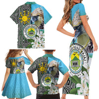 Cotabato Philippines Province Family Matching Short Sleeve Bodycon Dress and Hawaiian Shirt Filipino Eagle Sampaguita Tinalak Pattern LT14 - Polynesian Pride