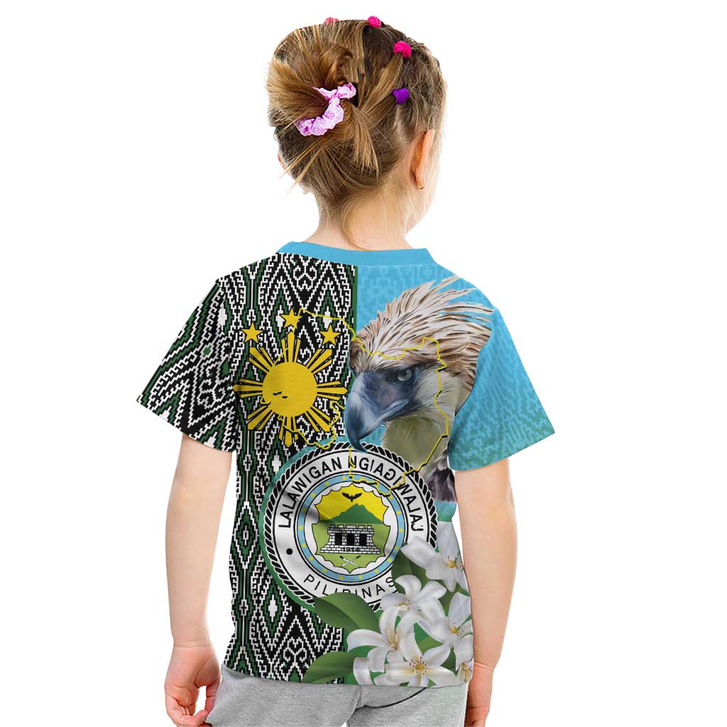 Cotabato Philippines Province Kid T Shirt Filipino Eagle Sampaguita Tinalak Pattern