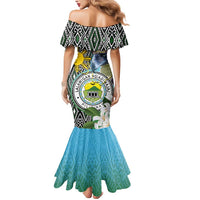 Cotabato Philippines Province Mermaid Dress Filipino Eagle Sampaguita Tinalak Pattern LT14 - Polynesian Pride