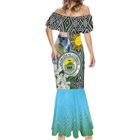 Cotabato Philippines Province Mermaid Dress Filipino Eagle Sampaguita Tinalak Pattern LT14 - Polynesian Pride
