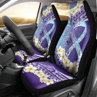 No Story Should End Too Soon Suicide Awareness Car Seat Cover Purple And Teal Polynesian Ribbon LT14 - Polynesian Pride