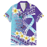 No Story Should End Too Soon Suicide Awareness Hawaiian Shirt Purple And Teal Polynesian Ribbon LT14 Purple - Polynesian Pride
