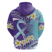 No Story Should End Too Soon Suicide Awareness Hoodie Purple And Teal Polynesian Ribbon LT14 - Polynesian Pride