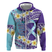 No Story Should End Too Soon Suicide Awareness Hoodie Purple And Teal Polynesian Ribbon LT14 Zip Hoodie Purple - Polynesian Pride