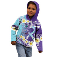 No Story Should End Too Soon Suicide Awareness Kid Hoodie Purple And Teal Polynesian Ribbon LT14 - Polynesian Pride