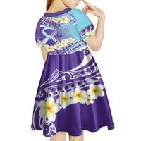 No Story Should End Too Soon Suicide Awareness Kid Short Sleeve Dress Purple And Teal Polynesian Ribbon LT14 - Polynesian Pride