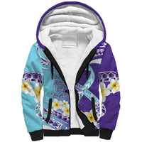 No Story Should End Too Soon Suicide Awareness Sherpa Hoodie Purple And Teal Polynesian Ribbon LT14 Unisex Purple - Polynesian Pride