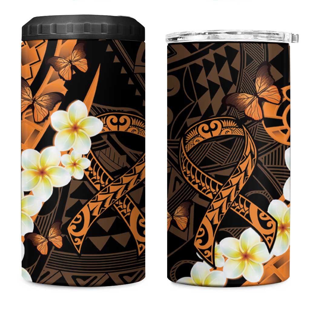Liver Cancer Awareness Month 4 in 1 Can Cooler Tumbler Awareness Is Key Orange Polynesian Ribbon LT14 One Size: 16 oz Orange - Polynesian Pride